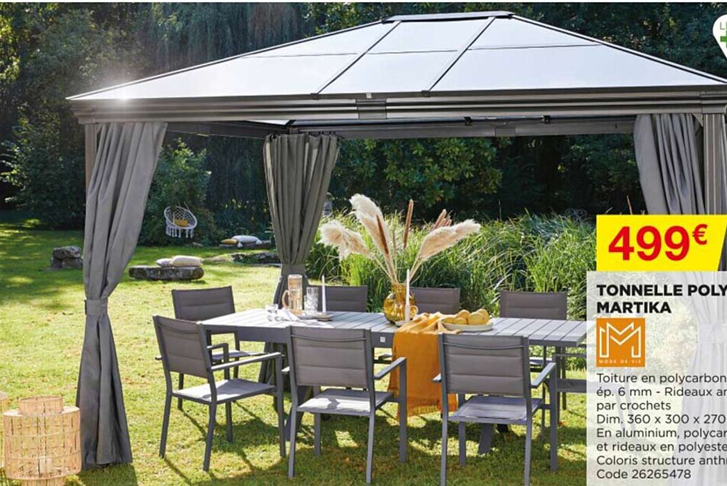 tonnelle martika