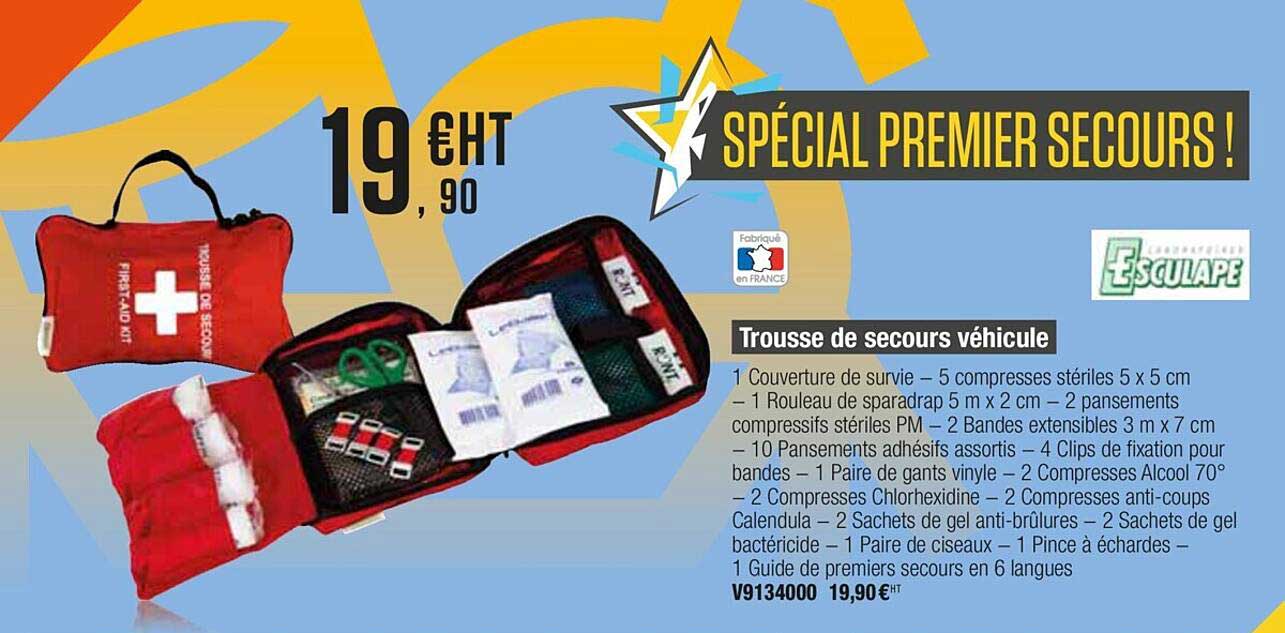 trousse de secours véhicule esculape