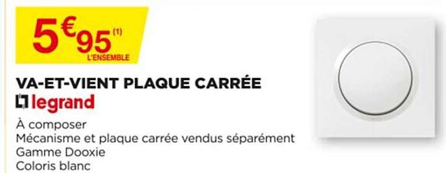 va-et-vient plaque carrée legrand