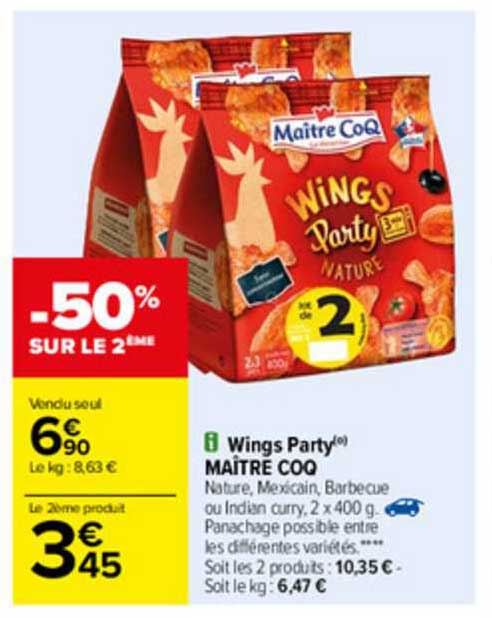 wings party maître coq