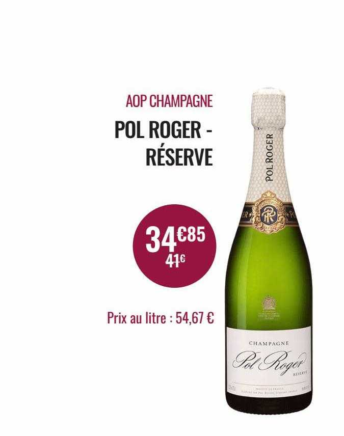 aop champagne pol roger - réserve