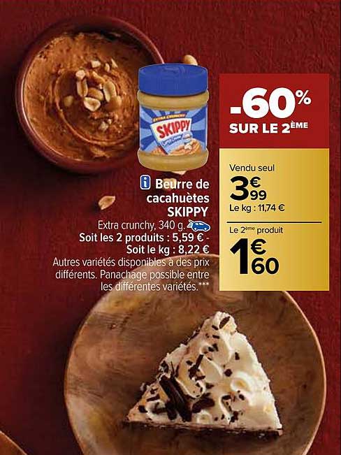 beurre de cacahuètes skippy