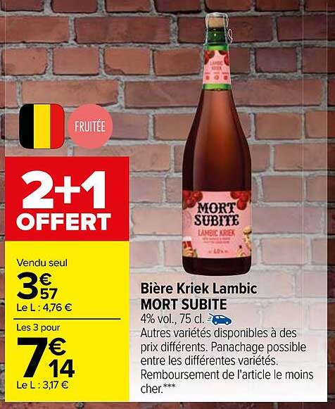 bière kriek lambic mort subite