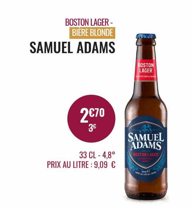 boston lager - bière blonde - samuel adams