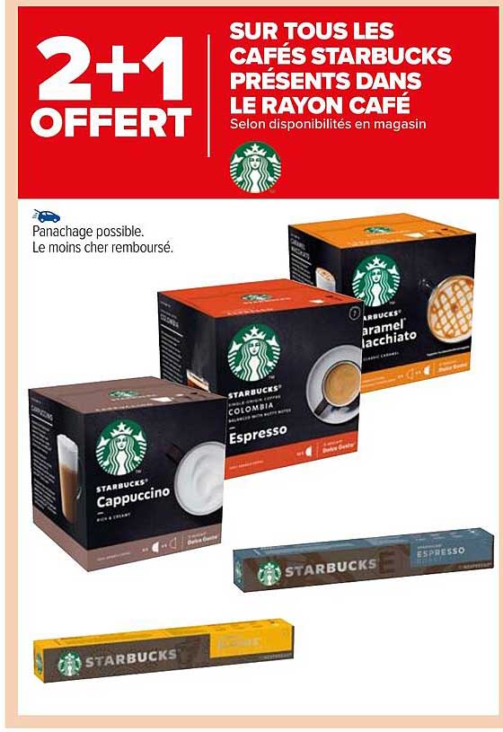 cafés starbucks dans le rayon café
