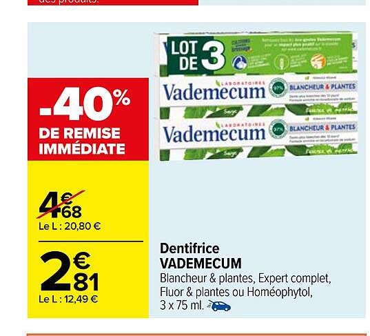 Dentifrice Vademecum
