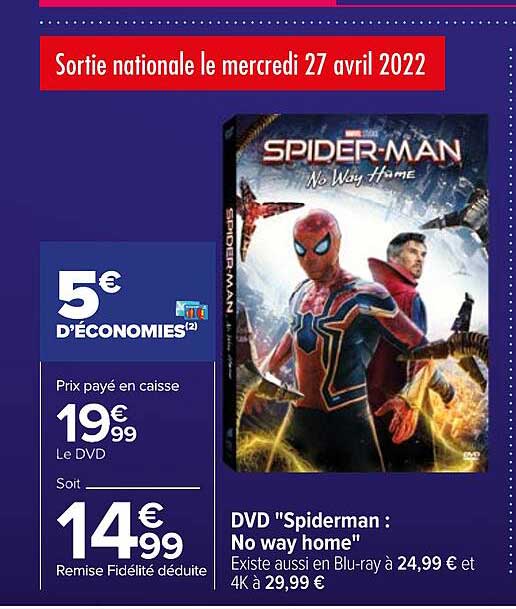 dvd "spiderman : no way home"