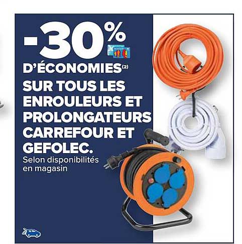 enrouleurs et prolongateurs carrefour et gefolec