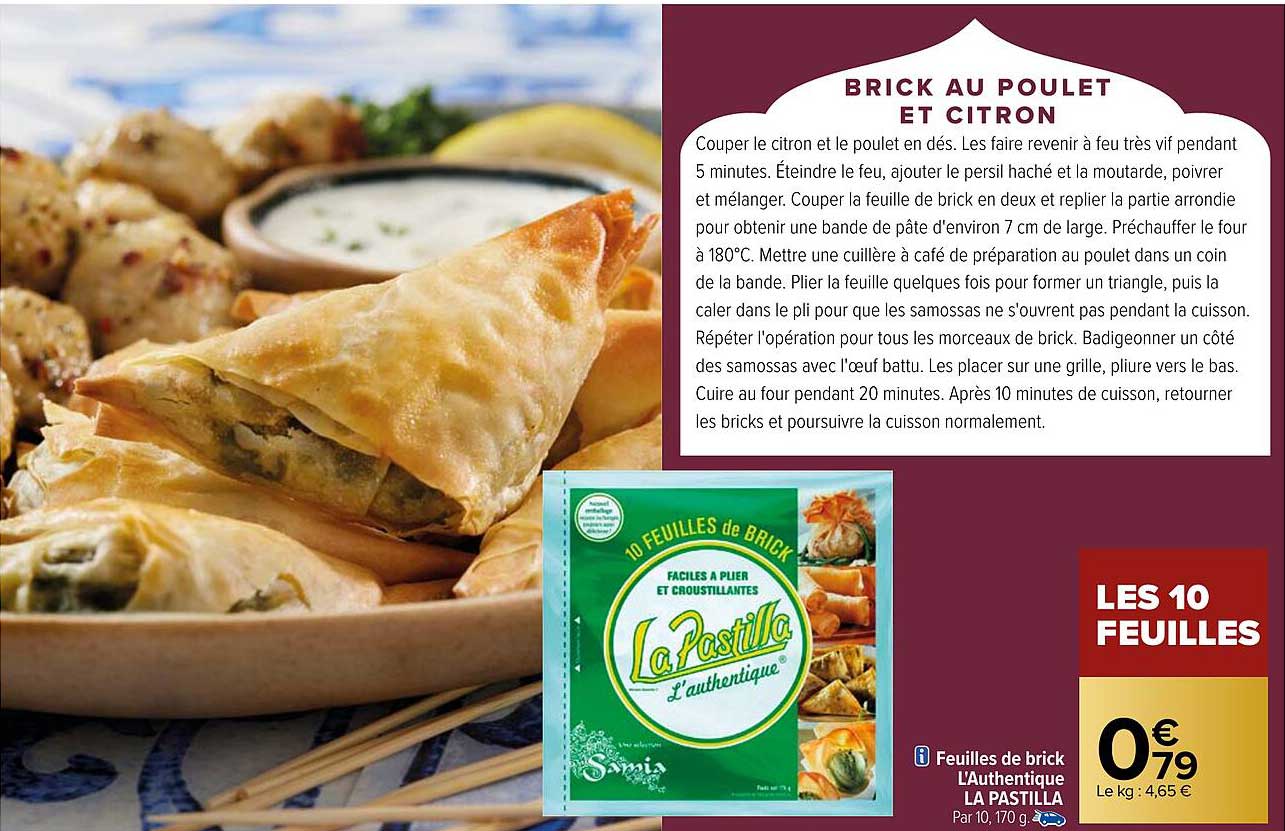 feuilles de brick l'authentique la pastilla