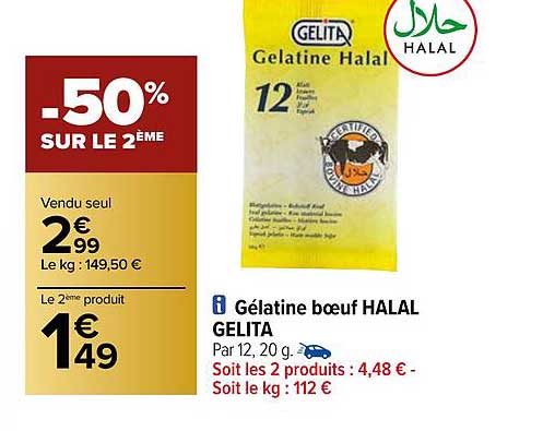 Gélatine Bœuf Halal Gelita