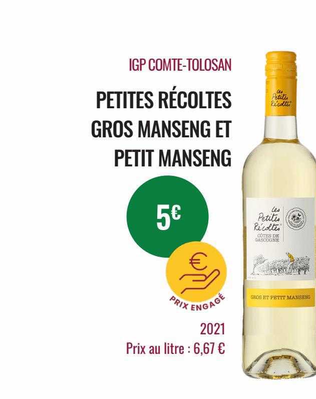 igp comte-tolosan petites récoltes gros manseng et petit manseng