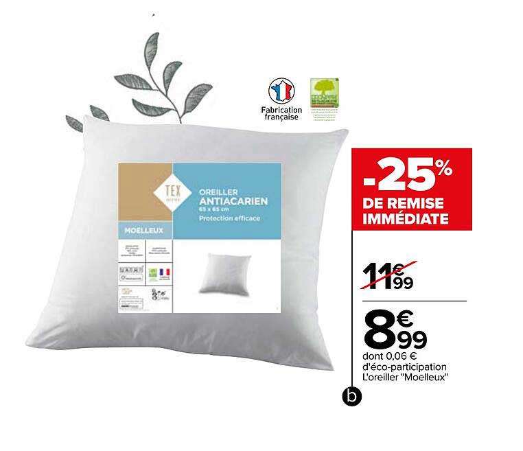 l'oreiller "moelleux"