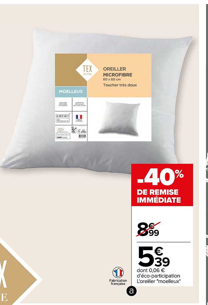 l'oreiller "moelleux"