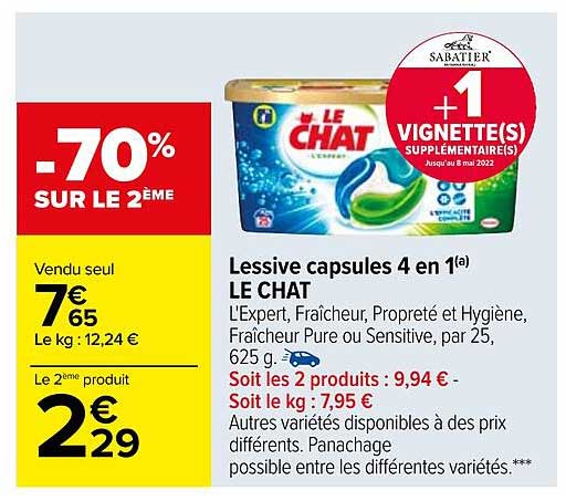 Lessive Capsules 4 En 1 Le Chat