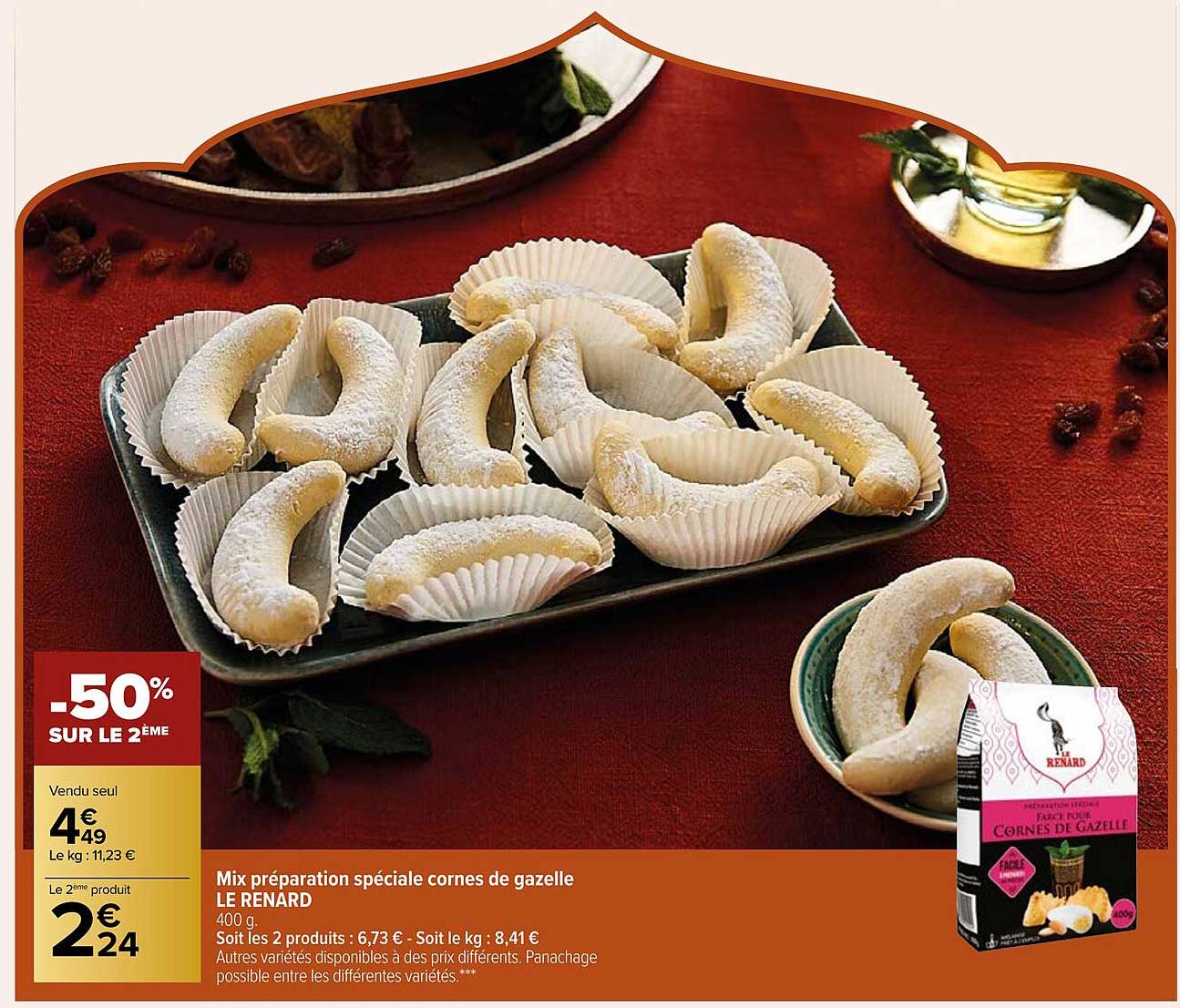 mix préparation spéciale cornes de gazelle le renard