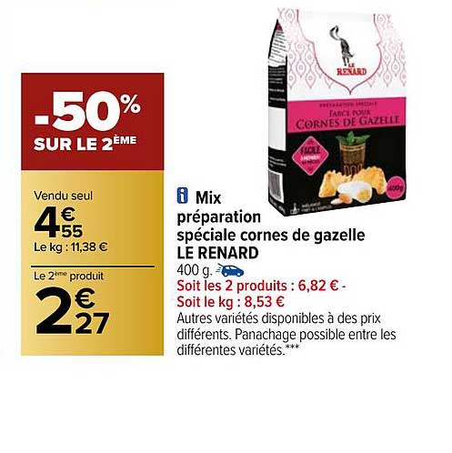 Mix Préparation Spéciale Cornes De Gazelle Le Renard