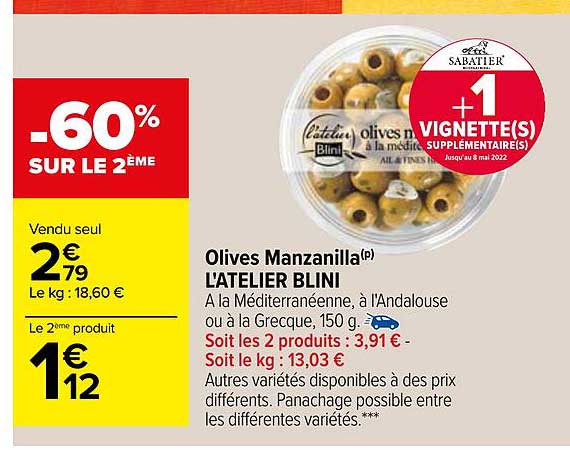 olives manzanilla l'atelier blini