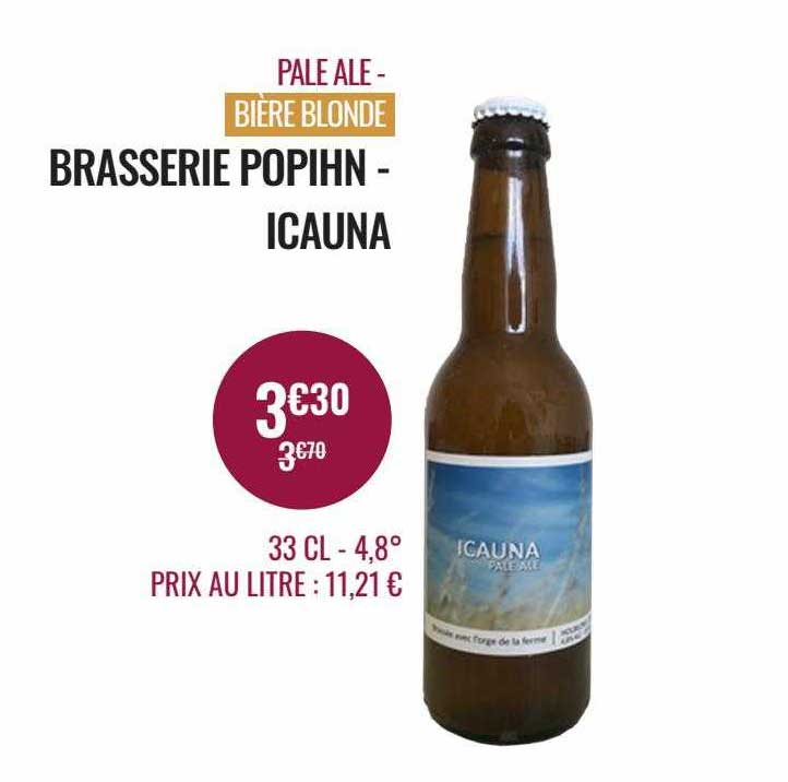 pale ale - bière blonde - brasserie popihn - icauna