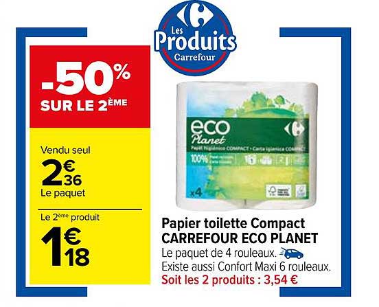 papier toilette compact carrefour éco planet