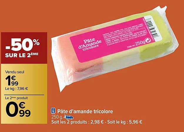 Pâte D'amande Tricolore