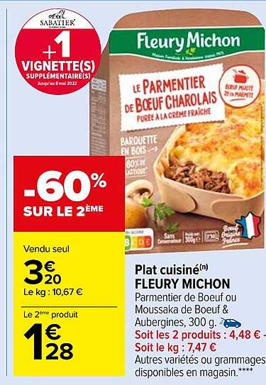 plat cuisiné fleury michon