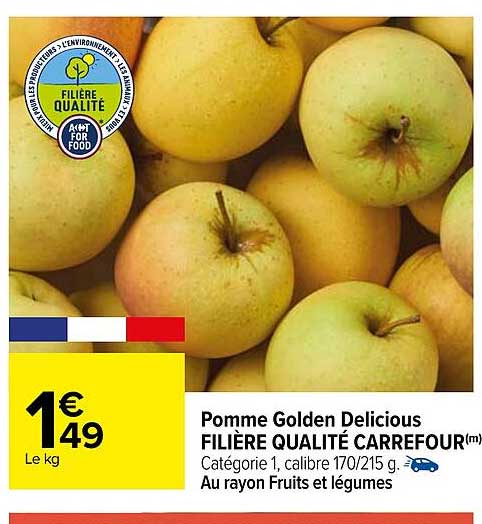 pomme golden delicious filière qualité carrefour