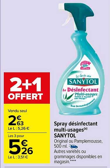 spray désinfectant multi-usages sanytol