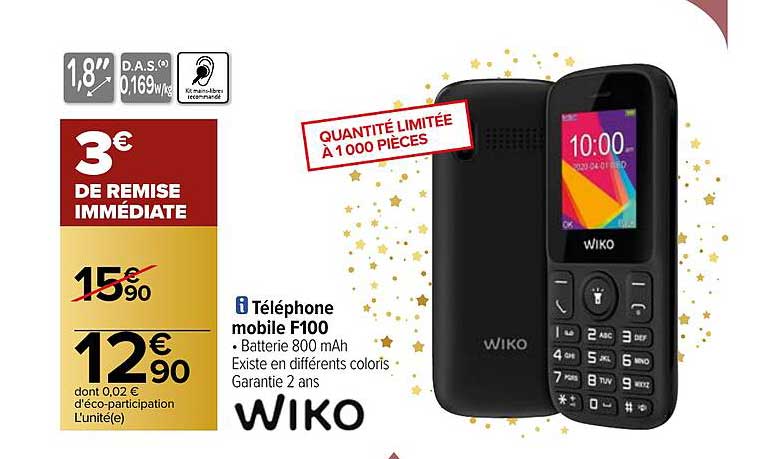 téléphone mobile f100 wiko