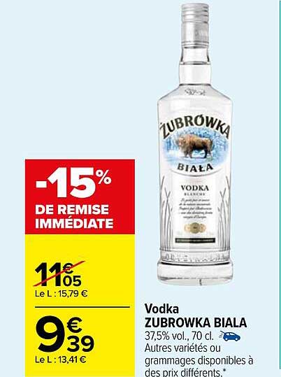 Vodka Zubrowka Biala