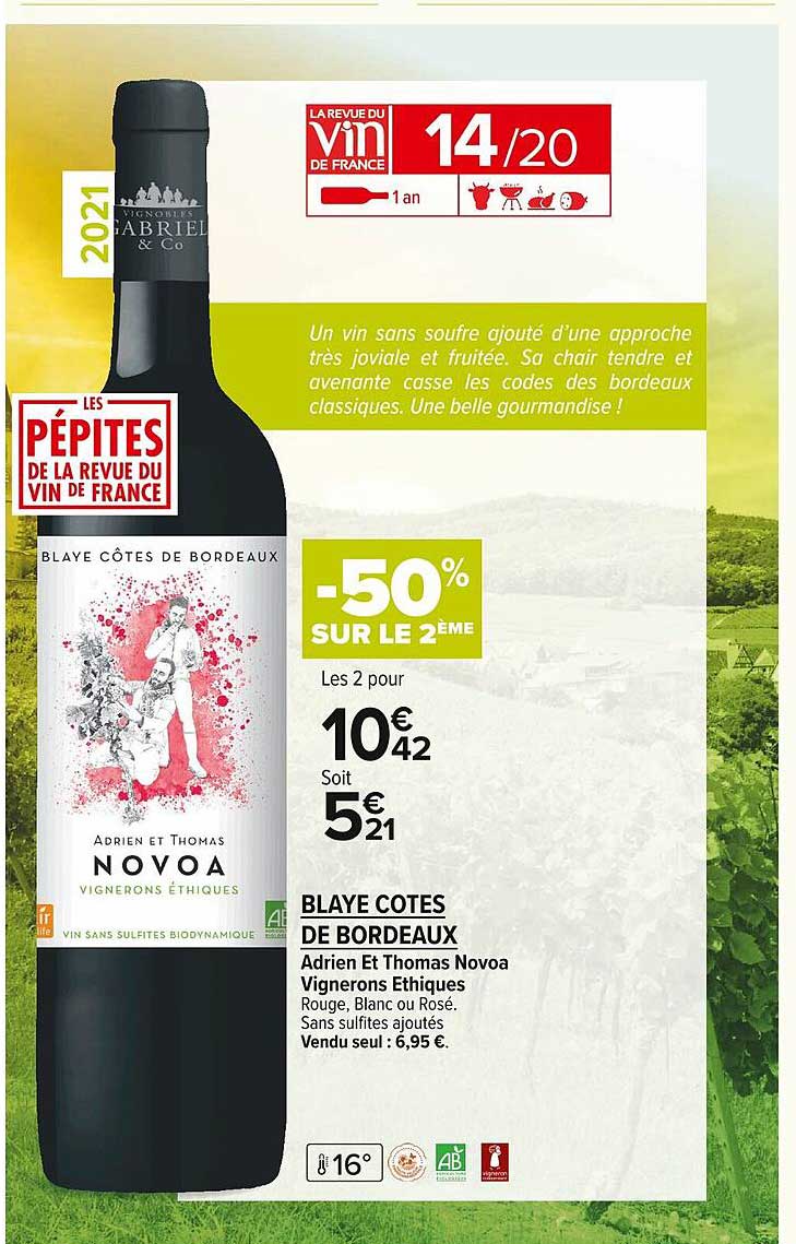 blaye côtes de bordeaux adrien et thomas novoa vignerons éthiques