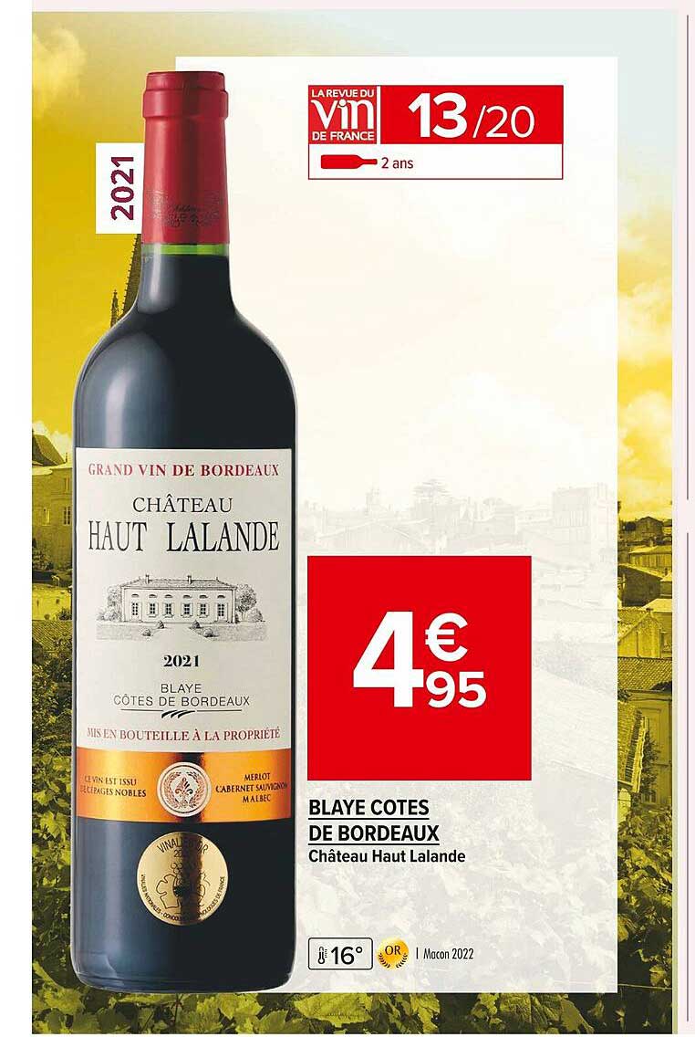 blaye côtes de bordeaux château haut lalande