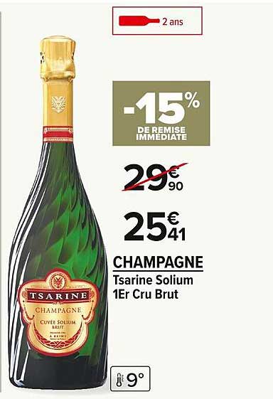 champagne tsarine solium 1er cru brut