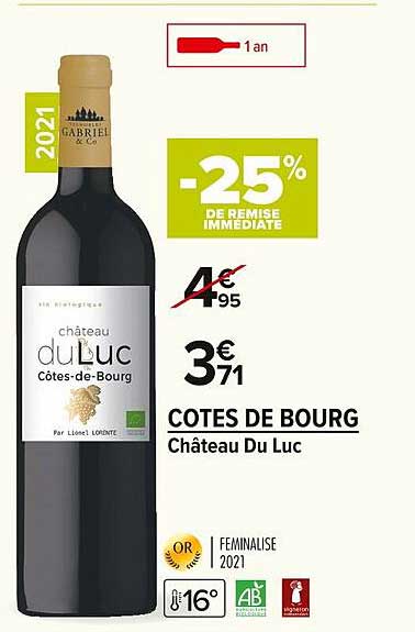 côtes de bourg château du luc