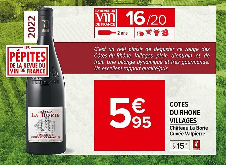 côtes du rhône villages château la borie cuvée valpierre
