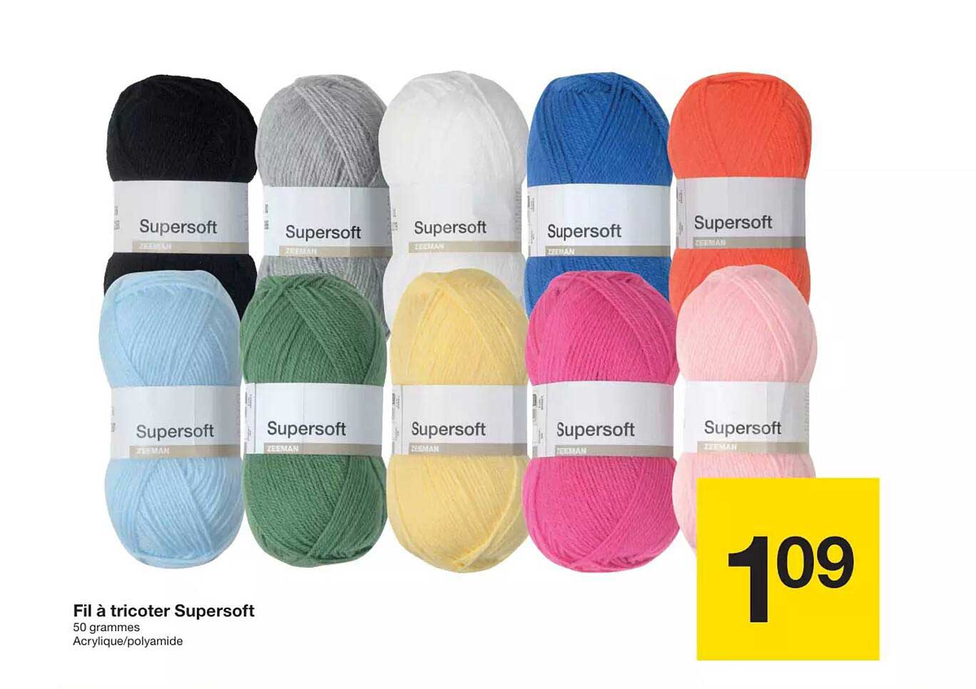 fil à tricoter supersoft