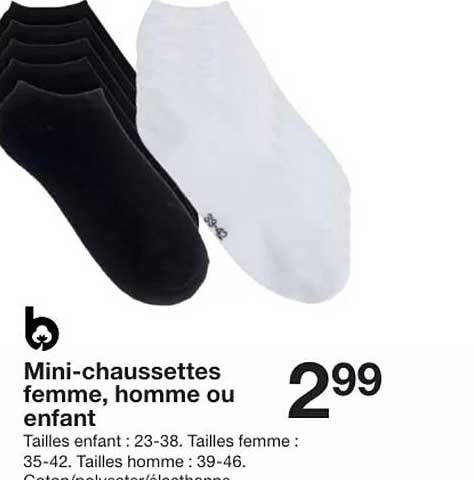 Mini-chaussettes Femme, Homme Ou Enfant