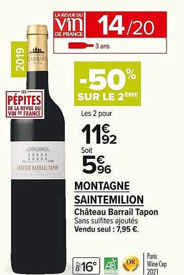 montagne saintemilion châtaeu barrail tapon