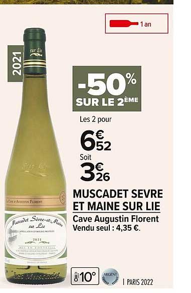 muscadet sèvre et maine sur lie cave augustin florent