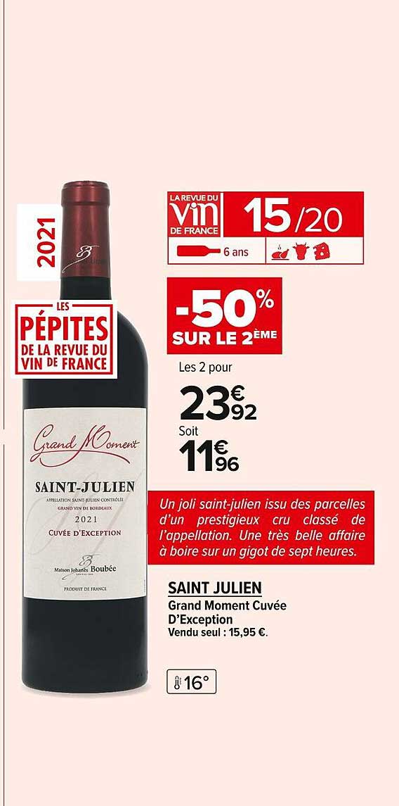 saint julien grand moment cuvée d'exception