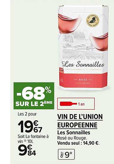 vin de l'union européenne les sonnailles