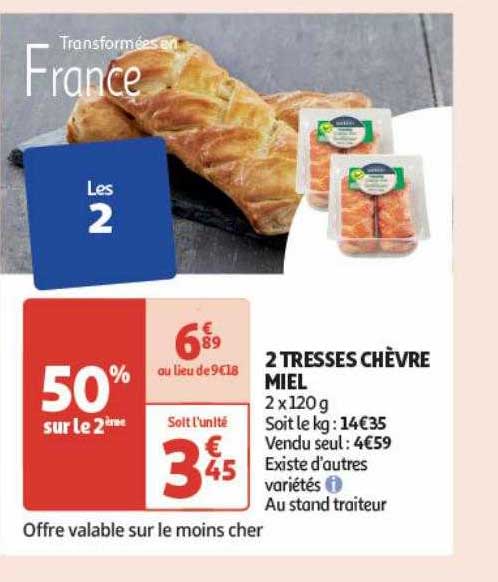 2 tresses chèvre miel