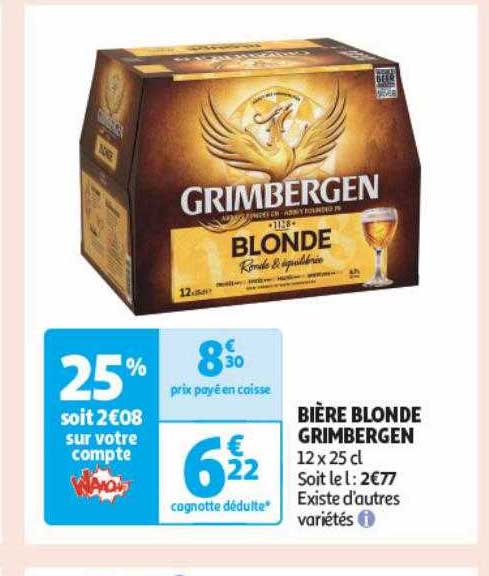 Bière Blonde Grimbergen