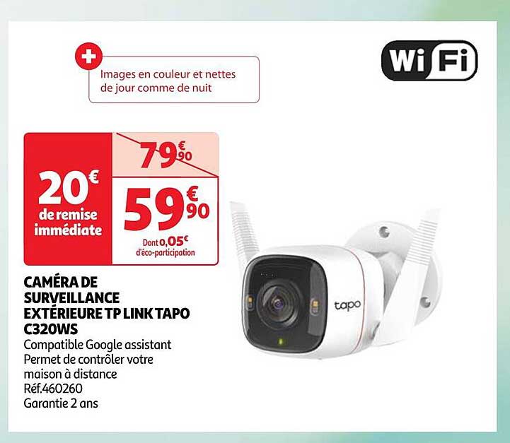 caméra de surveillance extérieure tp link tapo c320ws
