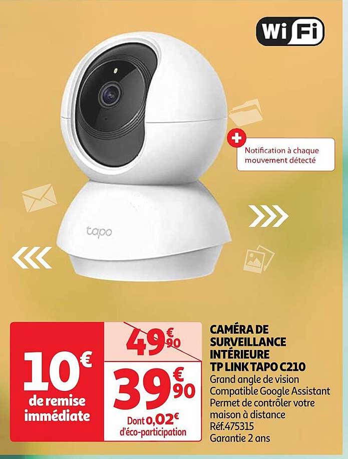 caméra de surveillance intérieur tp link tapo c210
