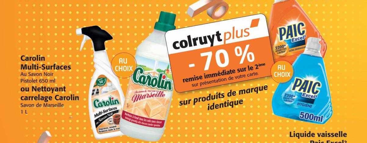 carolin multi-surfaces ou nettoyant carrelage carolin, liquide vaisselle paic excel