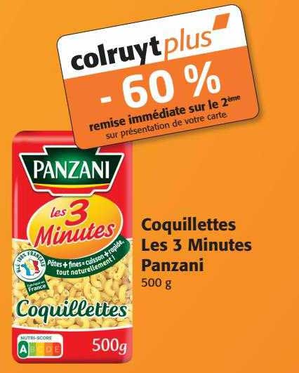 coquillettes les 3 minutes panzani
