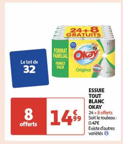 essuie-tout blanc okay