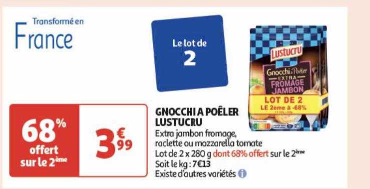 Gnocchi à Poêler Lustucru