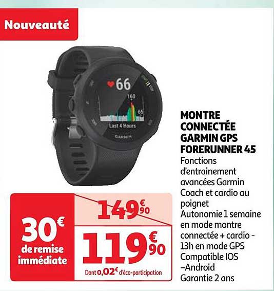 montre connectée garmin gps forerunner 45