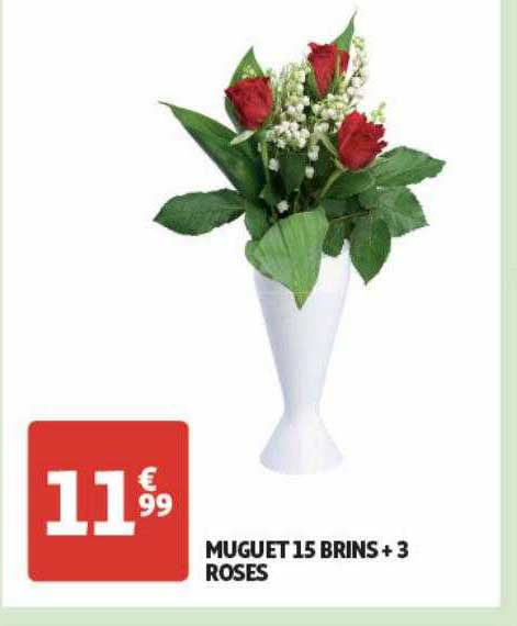 Muguet 15 Brins + 3 Roses